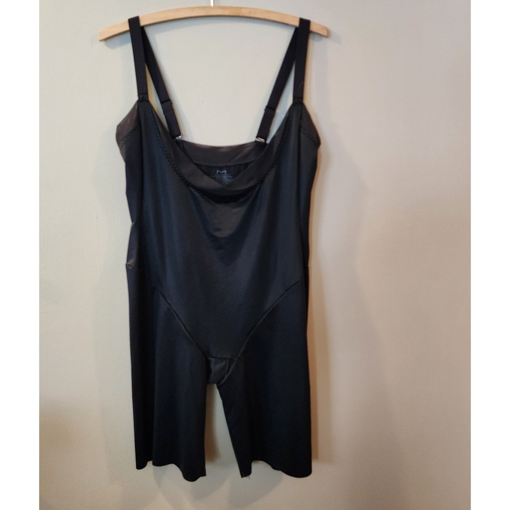 Maidenform Body Shaper Women XL Black Good Open Bust Tummy Control DM0048